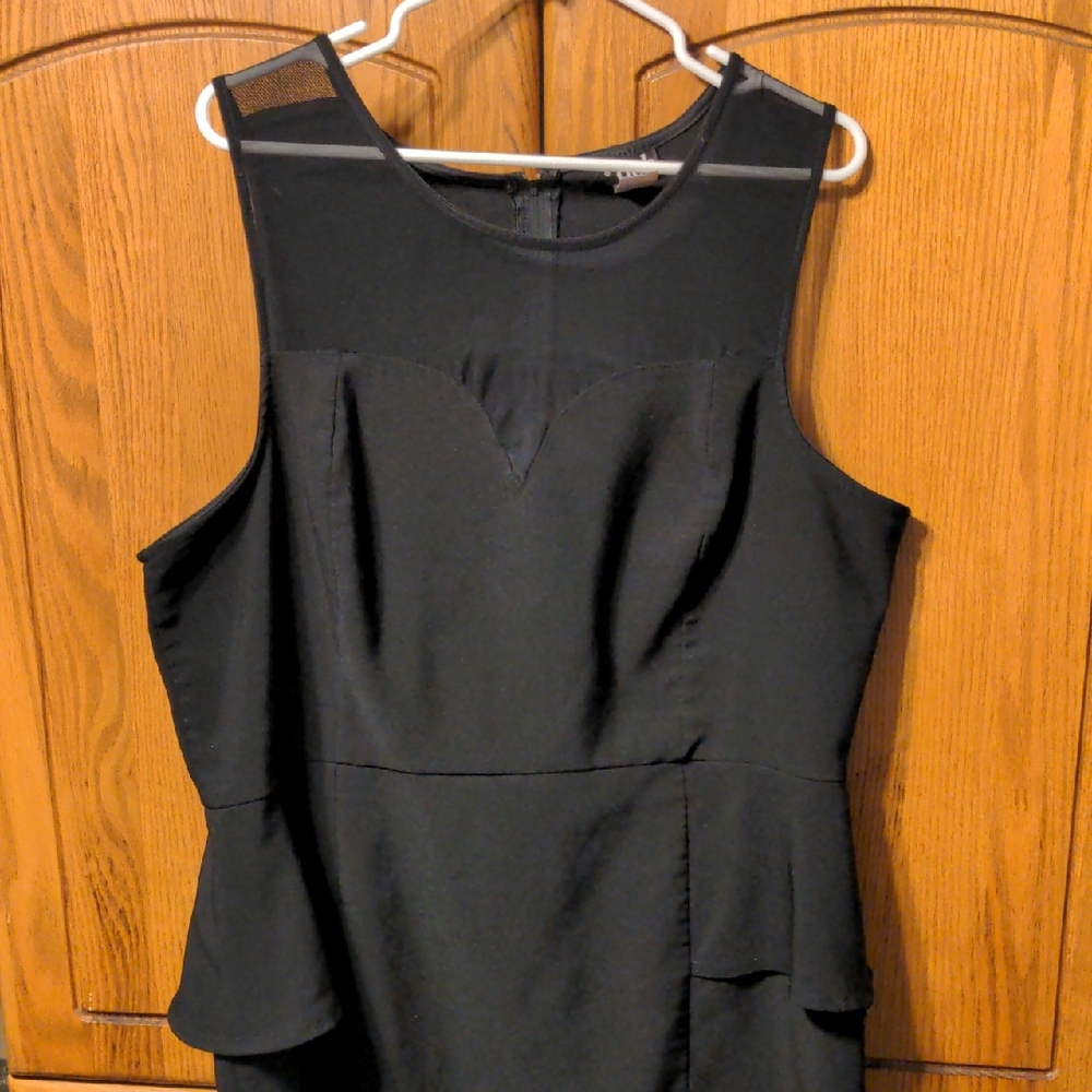 Deb Black Peplum Mini Dress